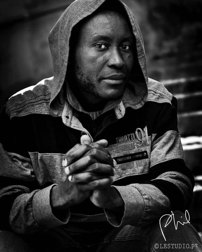 Portrait, homme au sweat Throttleman